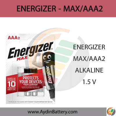 باتری نیم قلمی آلکالاین ENERGIZER-AAA2 MAX