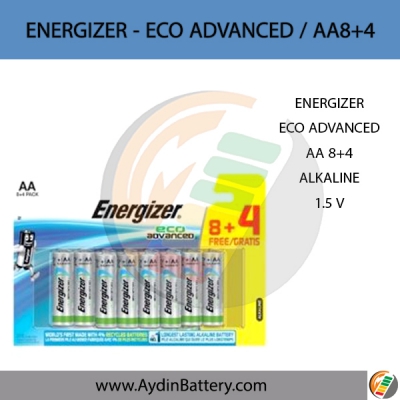 باتری قلمی آلکالاین انرجایزر ENERGIZER-AA8+4 ECO ADVANCED