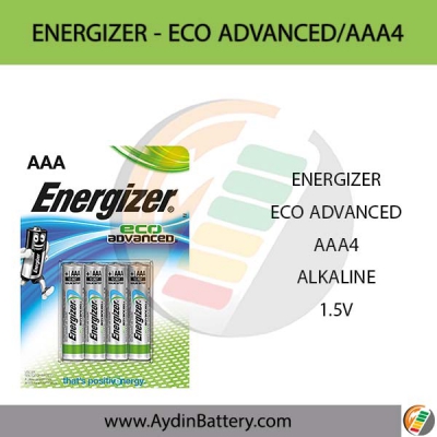 باتری نیم قلمی آلکالاین انرجایزر ENERGIZER-AAA4 ECO ADVANCED