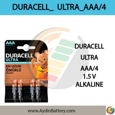 باتری نیم قلمی آلکالاین دوراسل DURACELL-AAA4 ULTRA