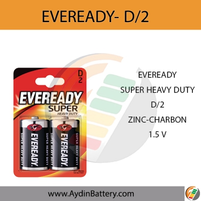 باتری سایز بزرگ اوریدی EVEREADY SUPER HEAVY DUTY- D2