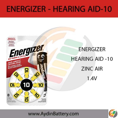 باتری سمعکی انرجایزر ENERGIZER- HEARING AID 10